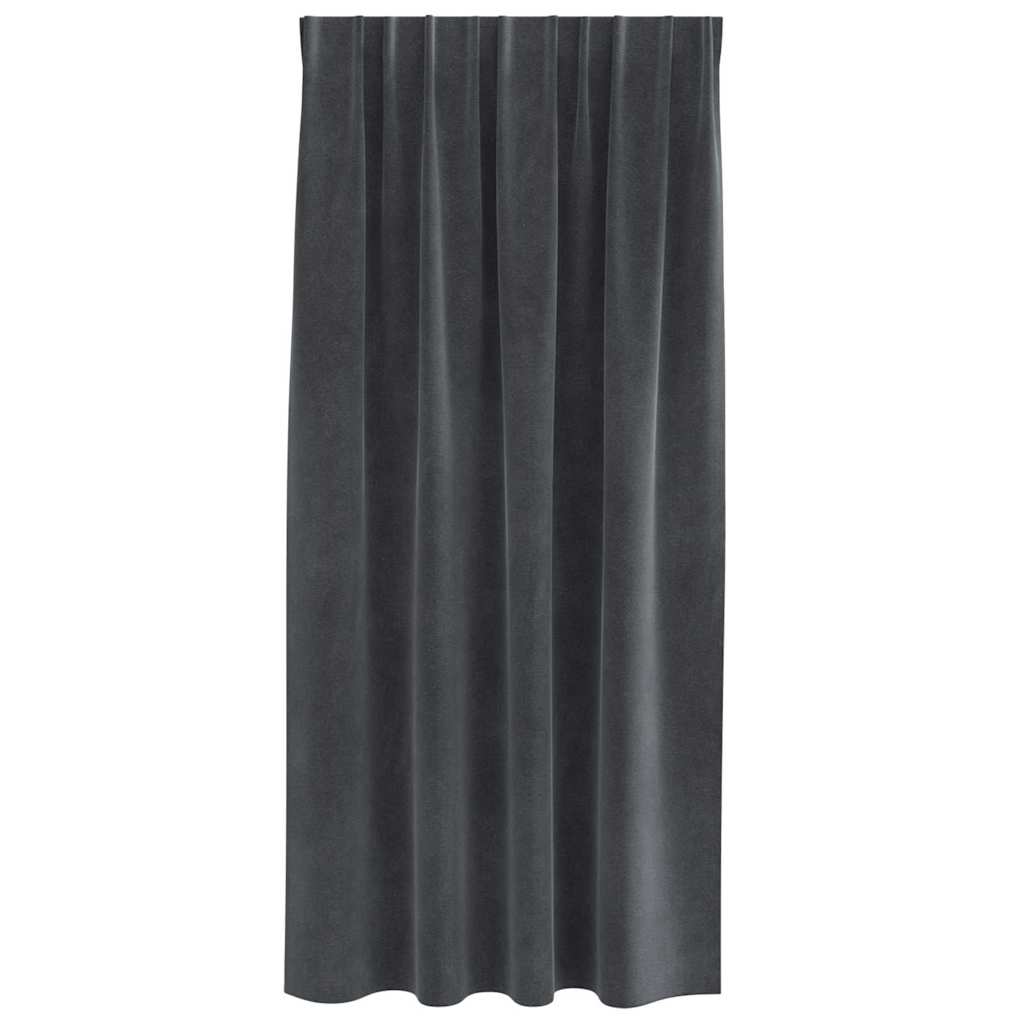 Verdunkelungsvorhänge 2 pcs Schwarz 140 x 140 cm Samt
