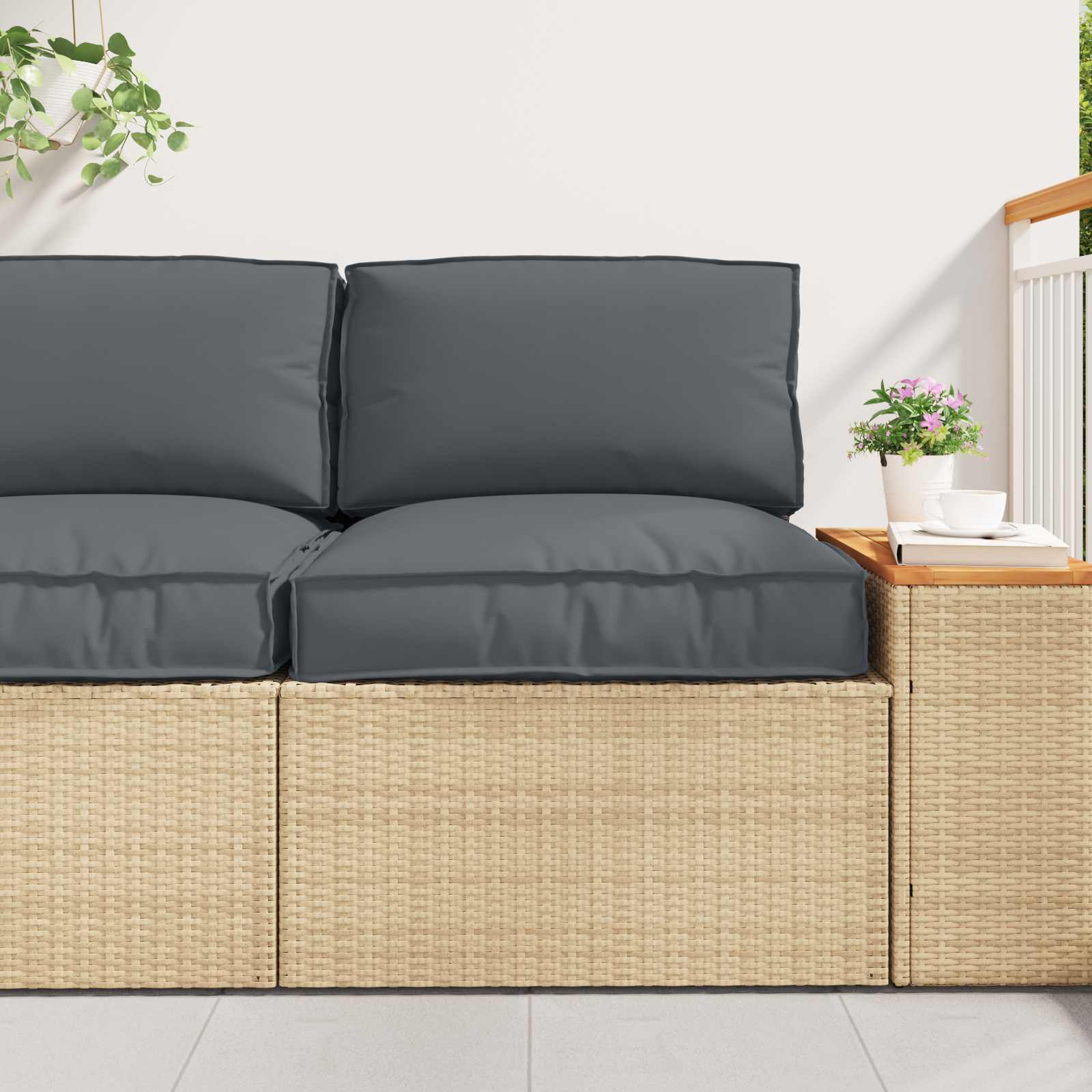 Palettenkissenset 2 pcs Anthrazit Oxford-Stoff