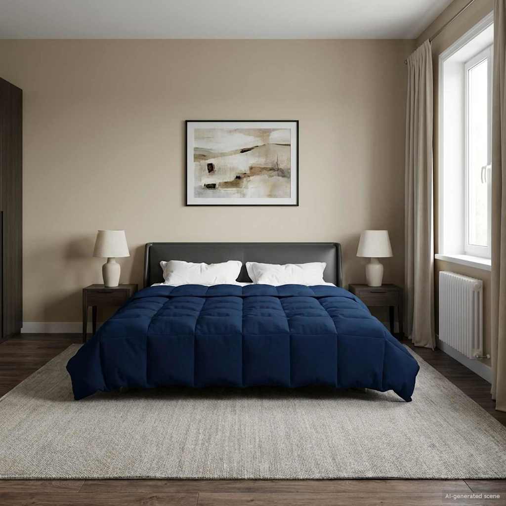 Winterbettdecke Gepolstert Anthrazit 240 x 260 cm Mikrofaser