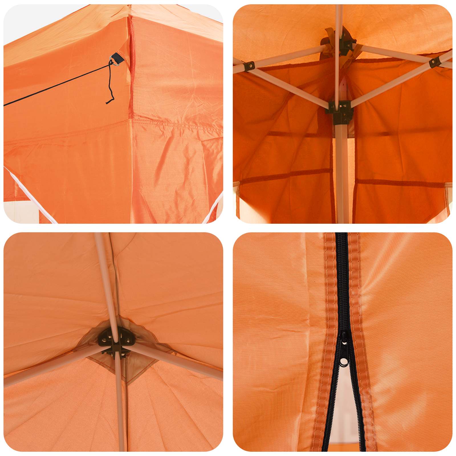 Pop-up Partyzelt 194 x 194 x 245 cm Creme