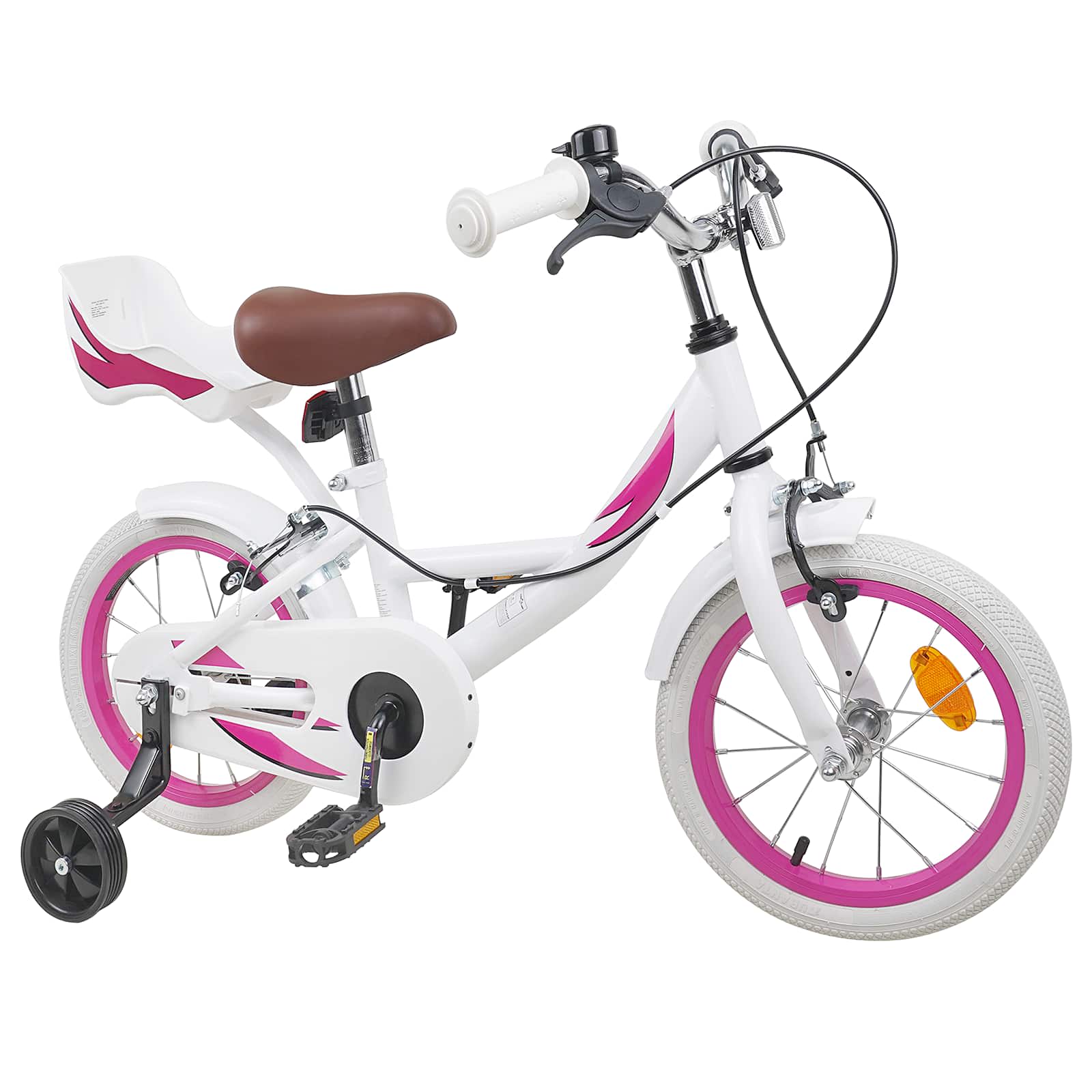 Kinderfahrrad 12 Zoll für 2-4 Jahre alt Hellrosa