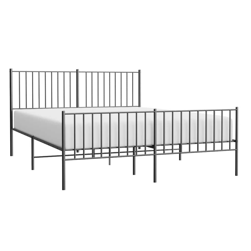 Bettgestell Metall Schwarz 75x190 cm