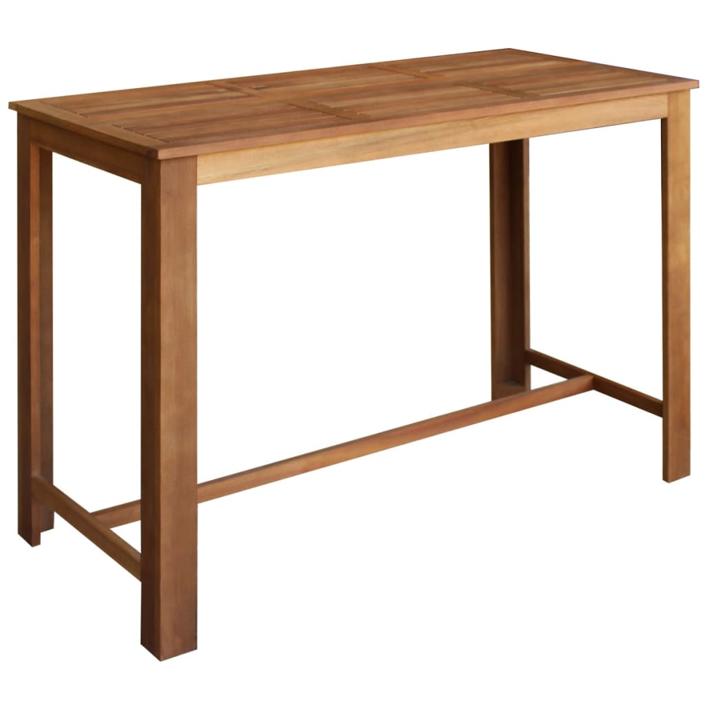 Bartisch und Hocker-Set 5-tlg. Akazienholz Massiv