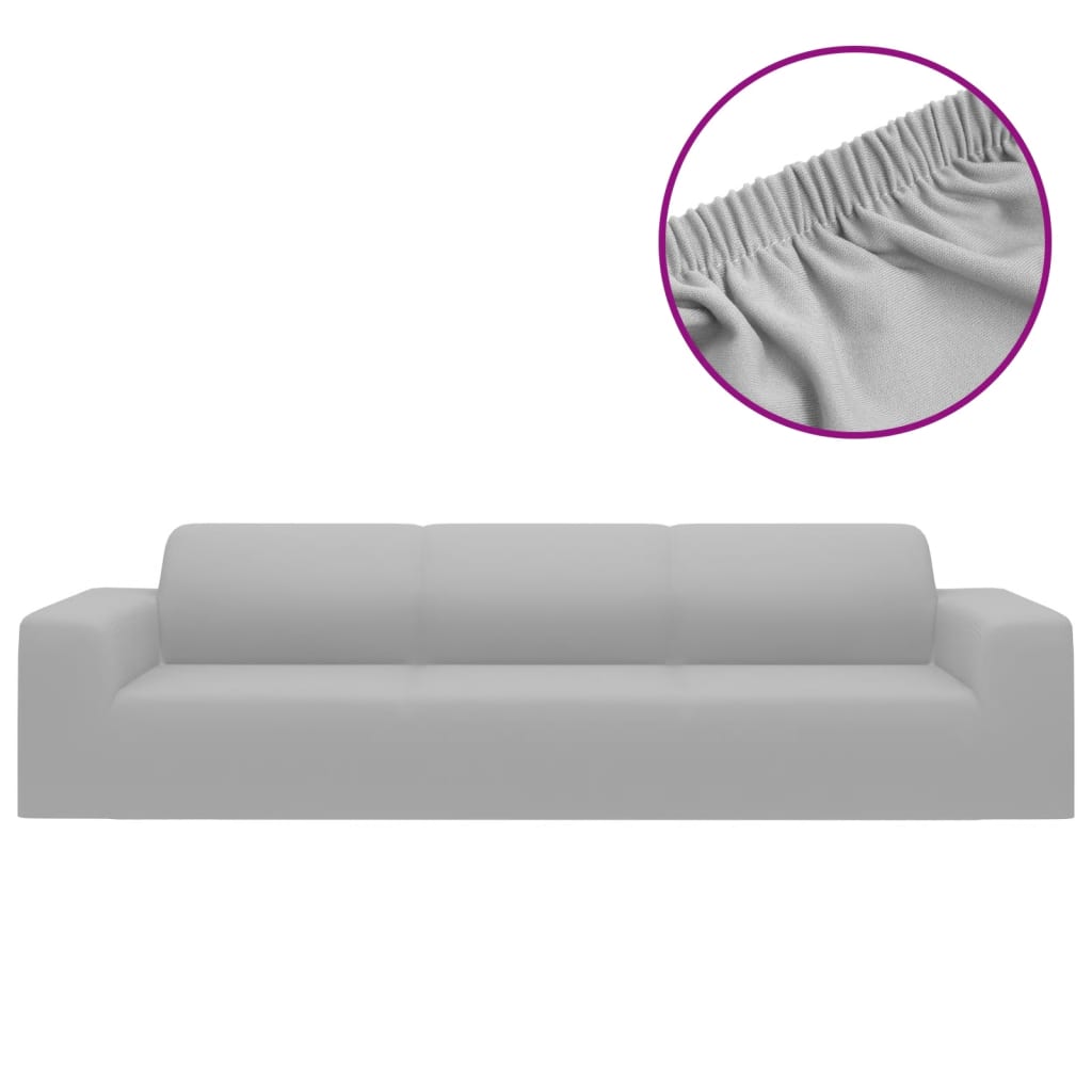 Stretch-Sofahusse Schwarz Polyester-Jersey
