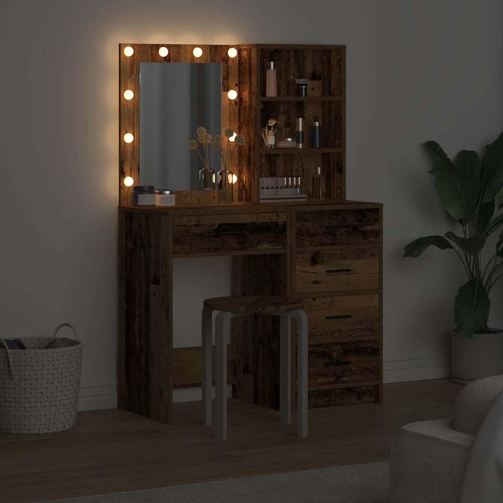 Schminktisch 2 pcs Weiß 50 x 41 x 135 cm Holzwerkstoff