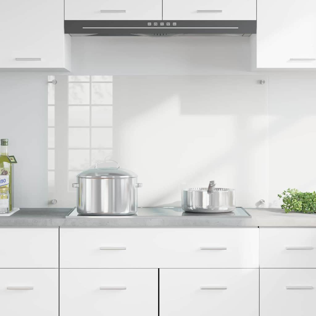 Küchenrückwand 2 pcs Weiß 70 x 40 cm Gehärtetes Glas