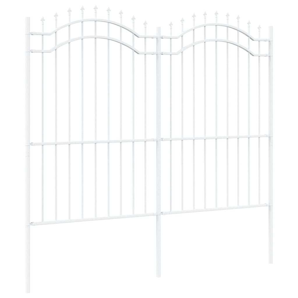 Gartenzaun Woerden mit Speerspitze Schwarz 240 x 75 cm Stahl