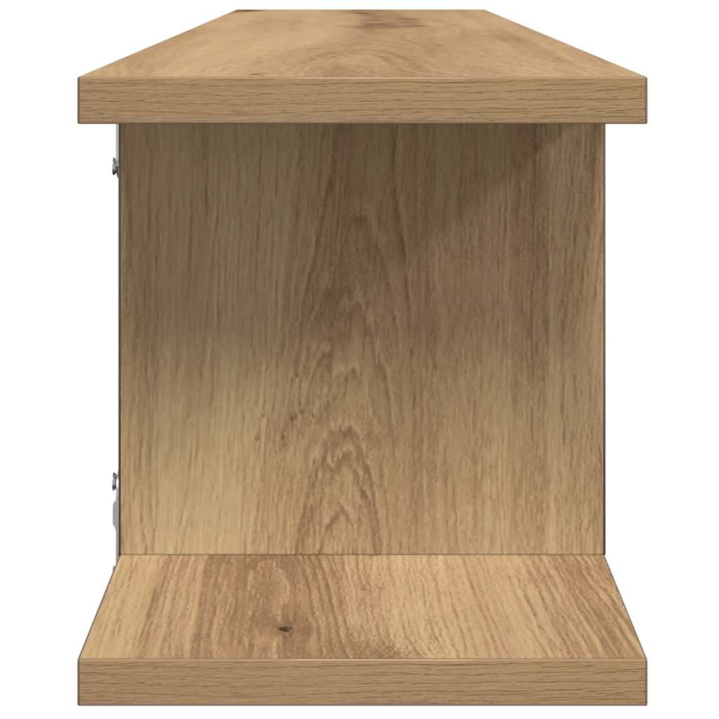 Wandregale 2 Stk. Weiß 75x18x20 cm Holzwerkstoff