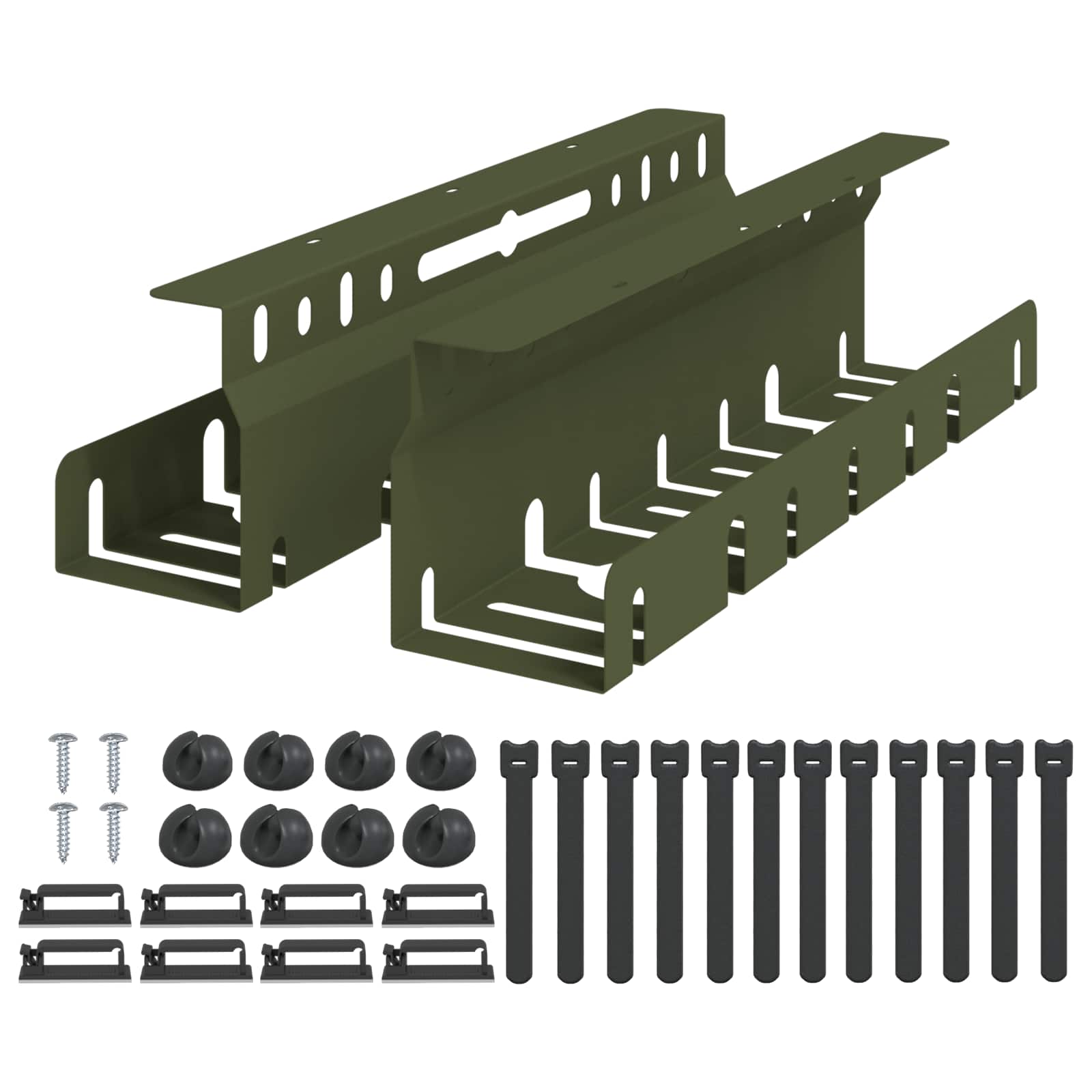 Unter dem Schreibtisch Kabelmanagement Tray 2 Stk. Anthrazit