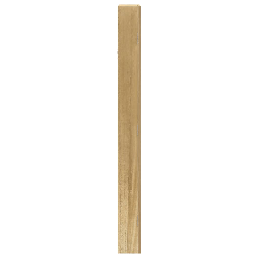 Schmuckschrank mit Spiegel Wandmontage Weiß 37,5x10x106 cm