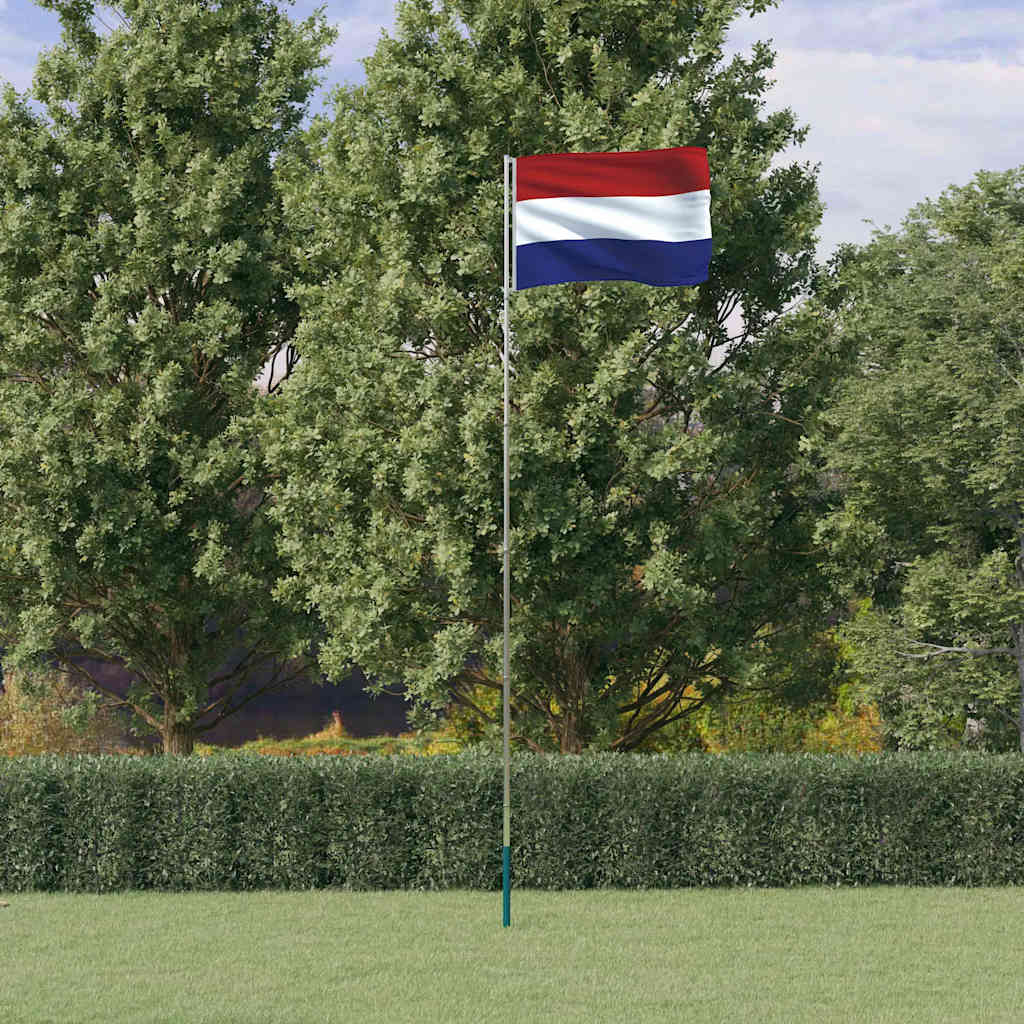 Fahnenmast Teilbar Silbern 6,08 m Aluminium