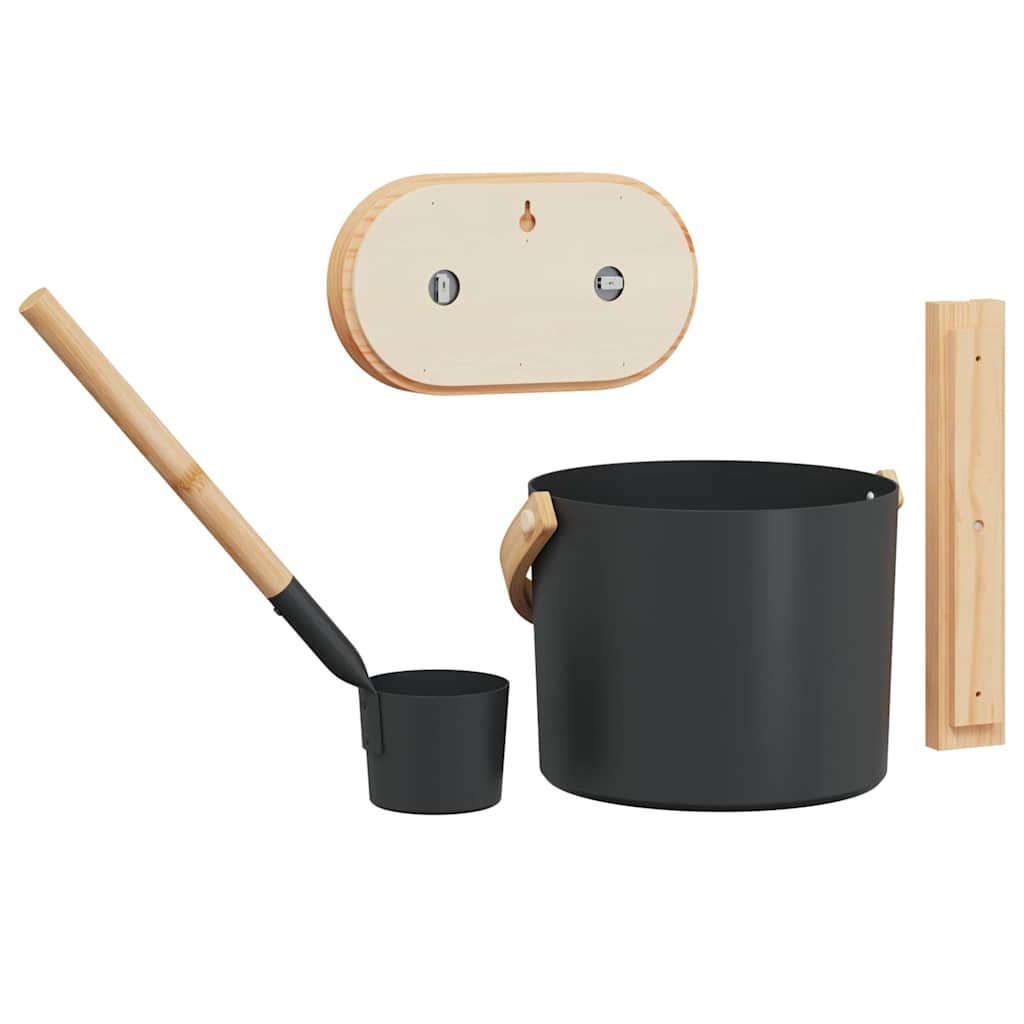 Sauna Zubehör Set 2 pcs Schwarz