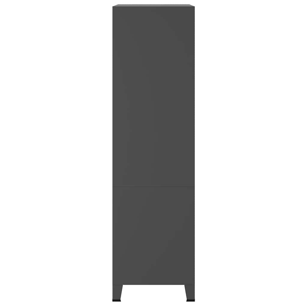 Industrial Kleiderschrank Schwarz 90x50x180 cm Metall