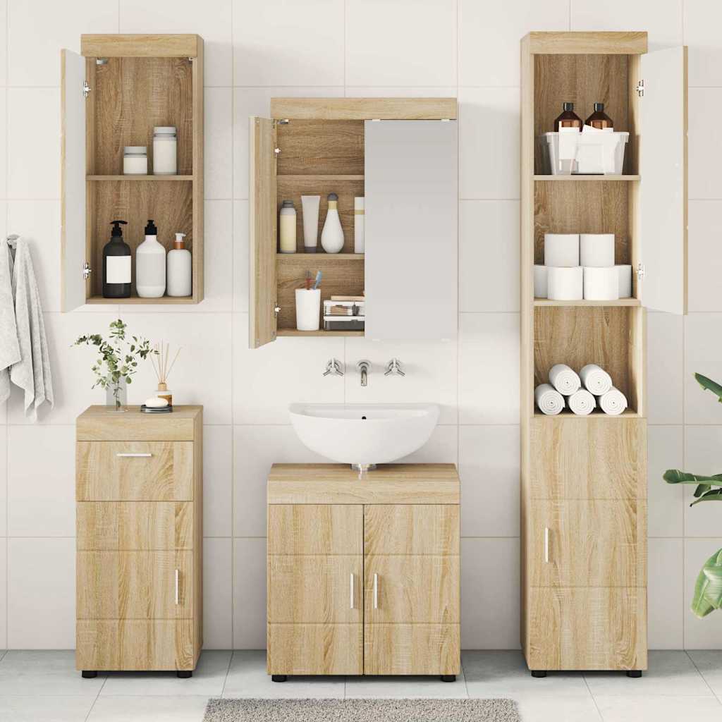 Badezimmermöbel-Set TULUM 2 pcs Weiß 60 x 34 x 63 cm
