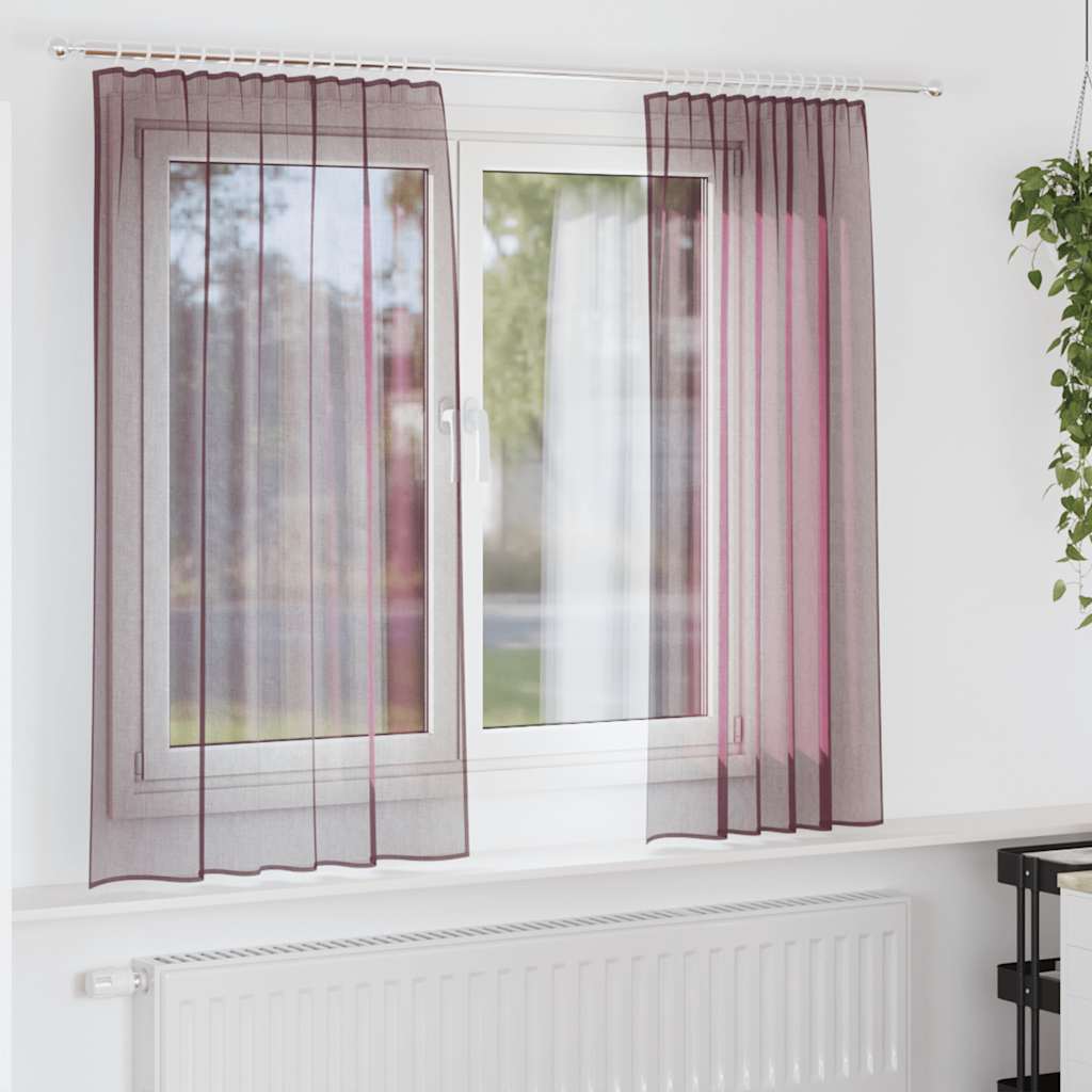 Voile Vorhänge mit Ösen 2 Stk. Apfelgrün 140x140 cm