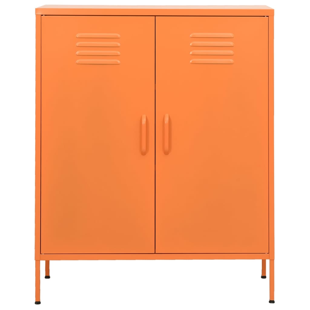 Beistellschrank Olivgrün 80x35x101,5 cm Stahl