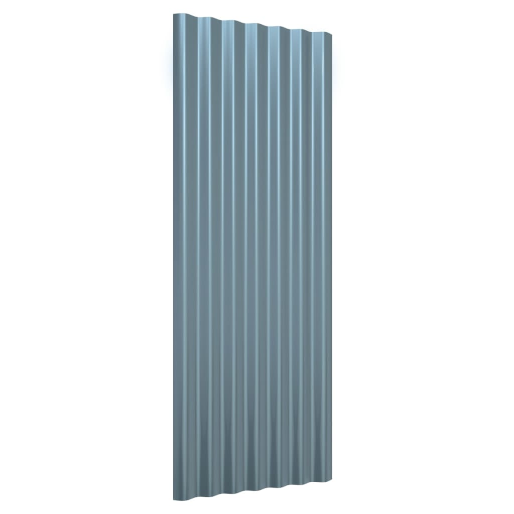 Dachpaneele 12 Stk. Verzinkter Stahl Grün 100x36 cm