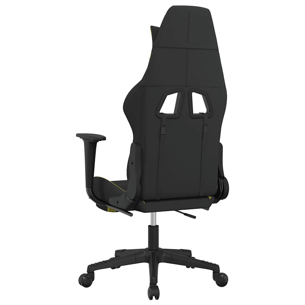 Gaming-Stuhl mit Massagefunktion Schwarz und Creme Stoff