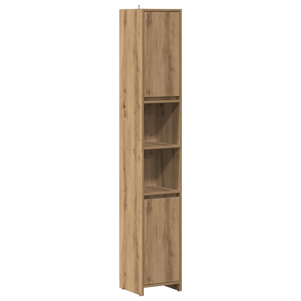 Badezimmerschrank Weiß 30x30x183,5 cm Holzwerkstoff