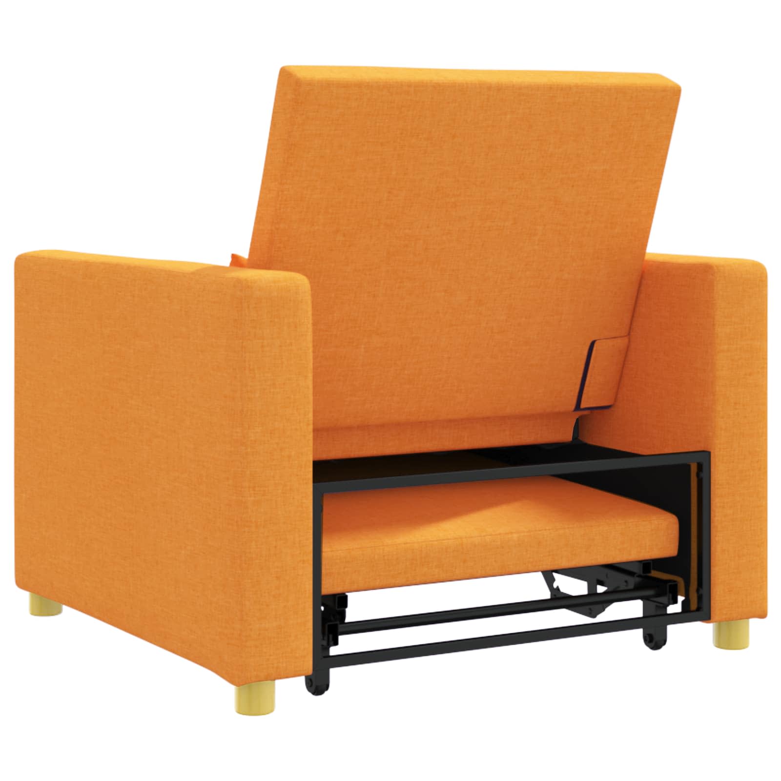 Ausziehbare Schlafcouch Einzel Hellgrau 90 x 165 x 87 cm Stoff
