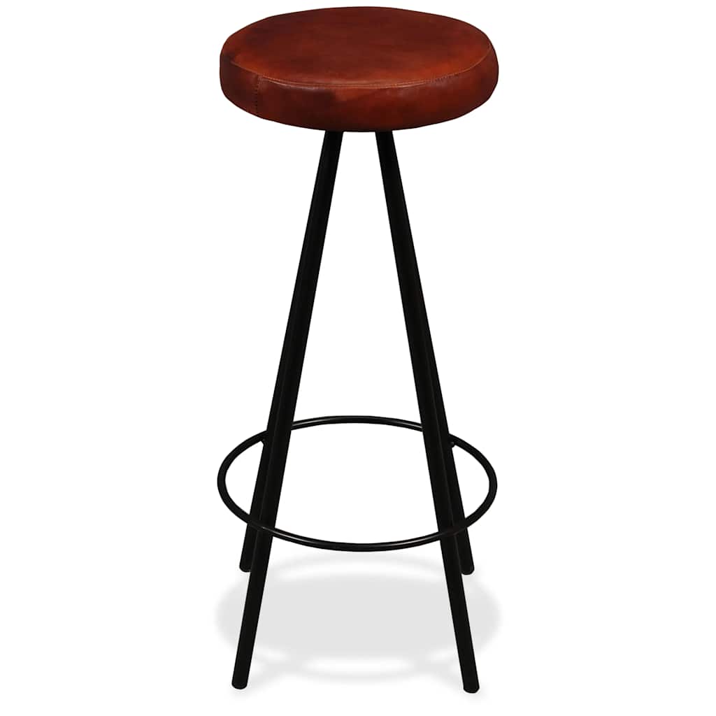 3-tlg. Bar-Set Altholz Massiv und Echtleder