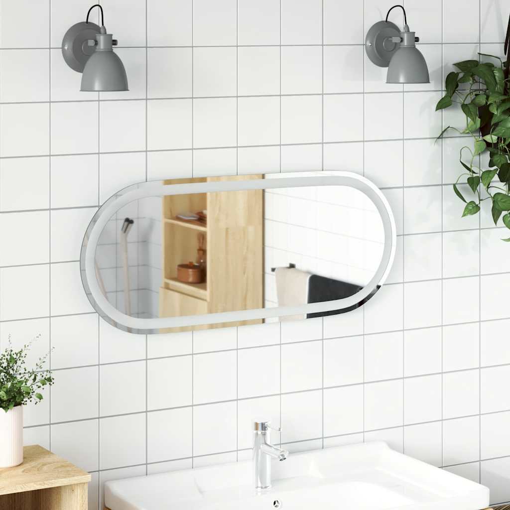 LED-Badspiegel 40x15 cm Oval