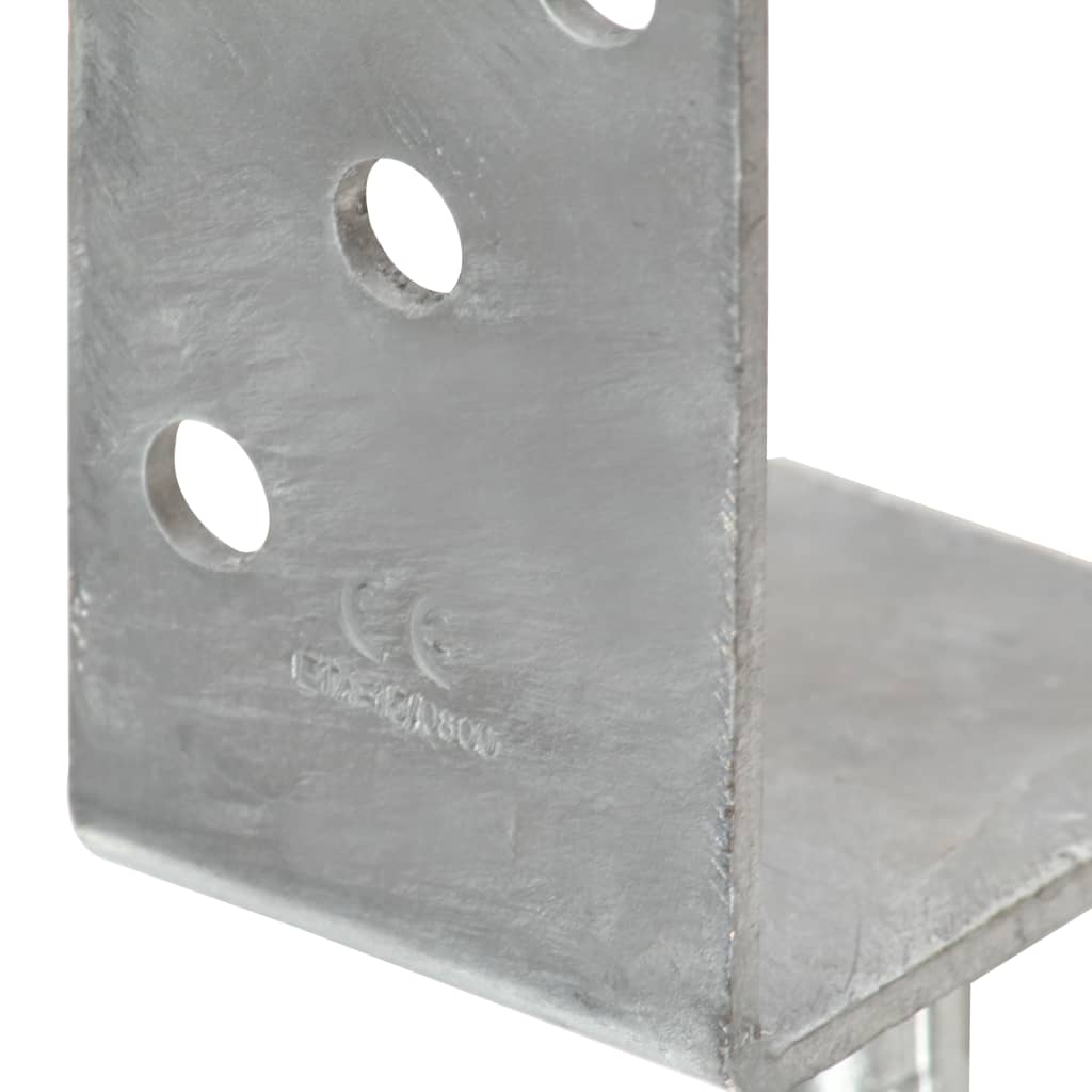 Pfostenträger 6 Stk. Silbern 8×6×30 cm Verzinkter Stahl