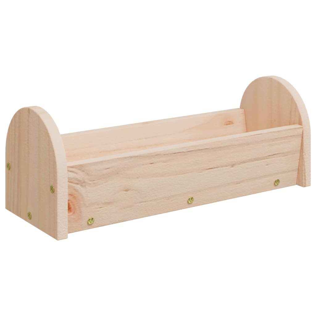 Heuraufe für Kaninchen 25x18,5x20,5 cm Massivholz Tanne