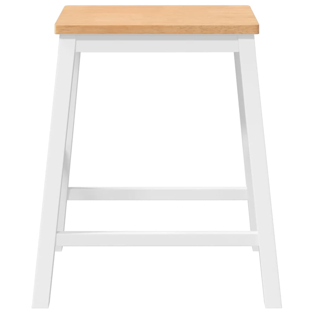 Barstühle mit Kissen 2 Stk. Braun Massivholz Gummibaum