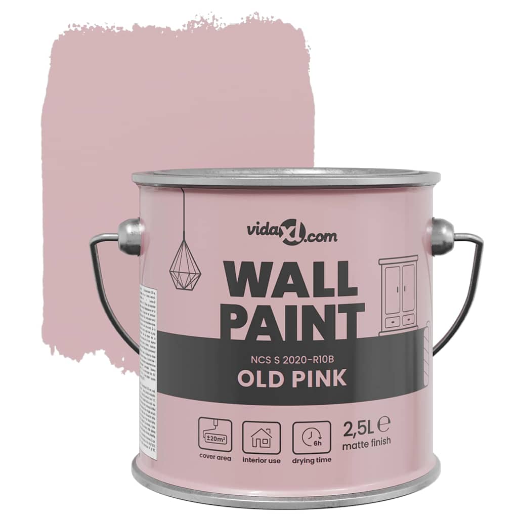 Wandfarbe Grau 2,5 L Wanddruck