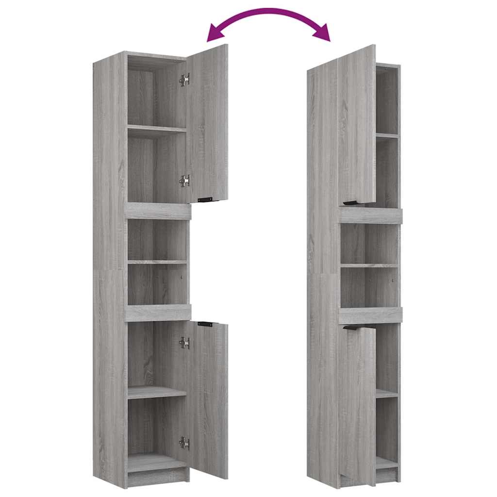 Badschrank Weiß 32x34x188,5 cm Holzwerkstoff