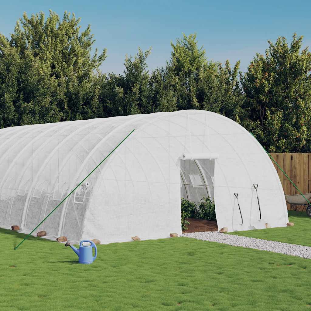 Gewächshaus mit Stahlrahmen Grün 24 m² 6x4x2,85 m