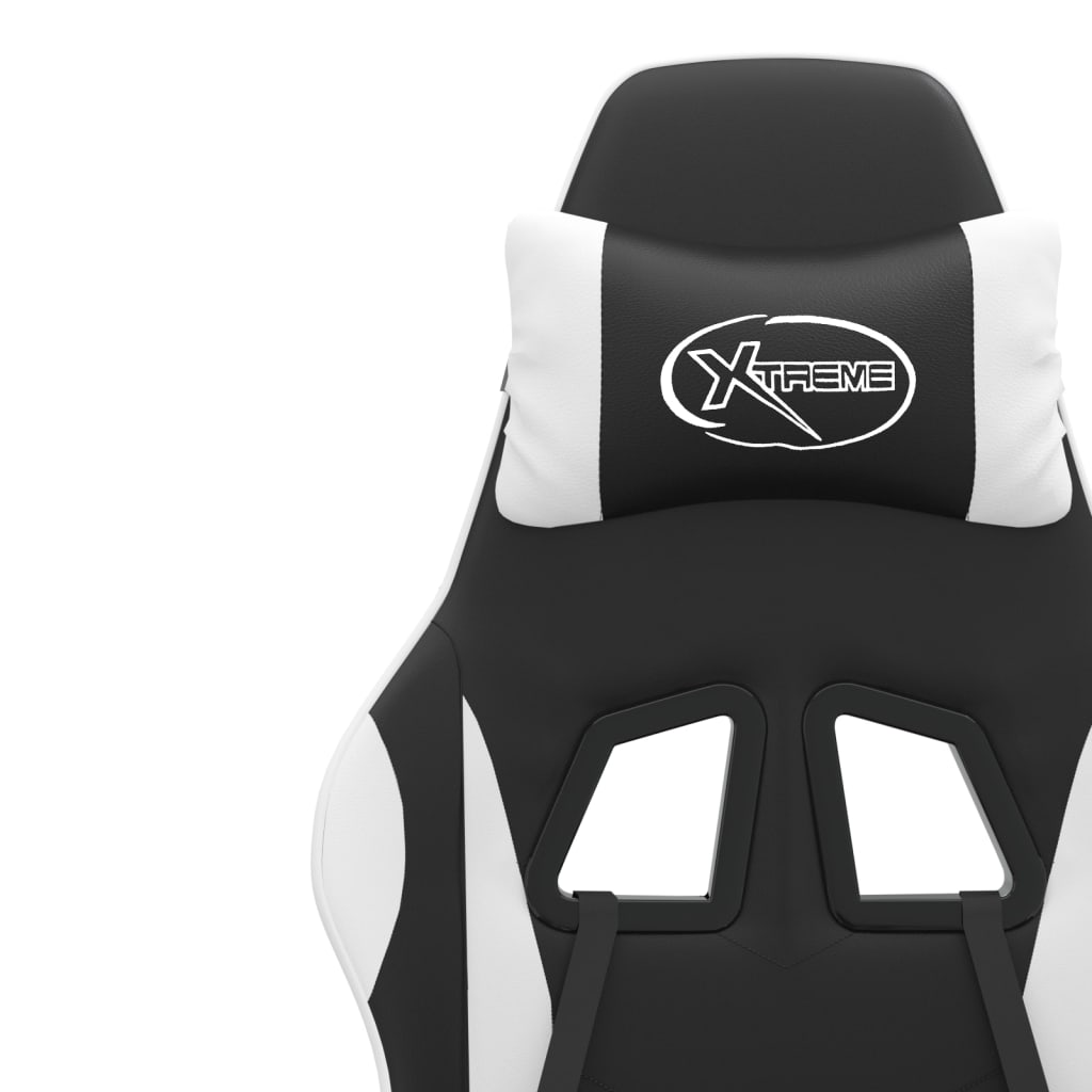 Gaming-Stuhl Drehbar Schwarz und Grün Kunstleder