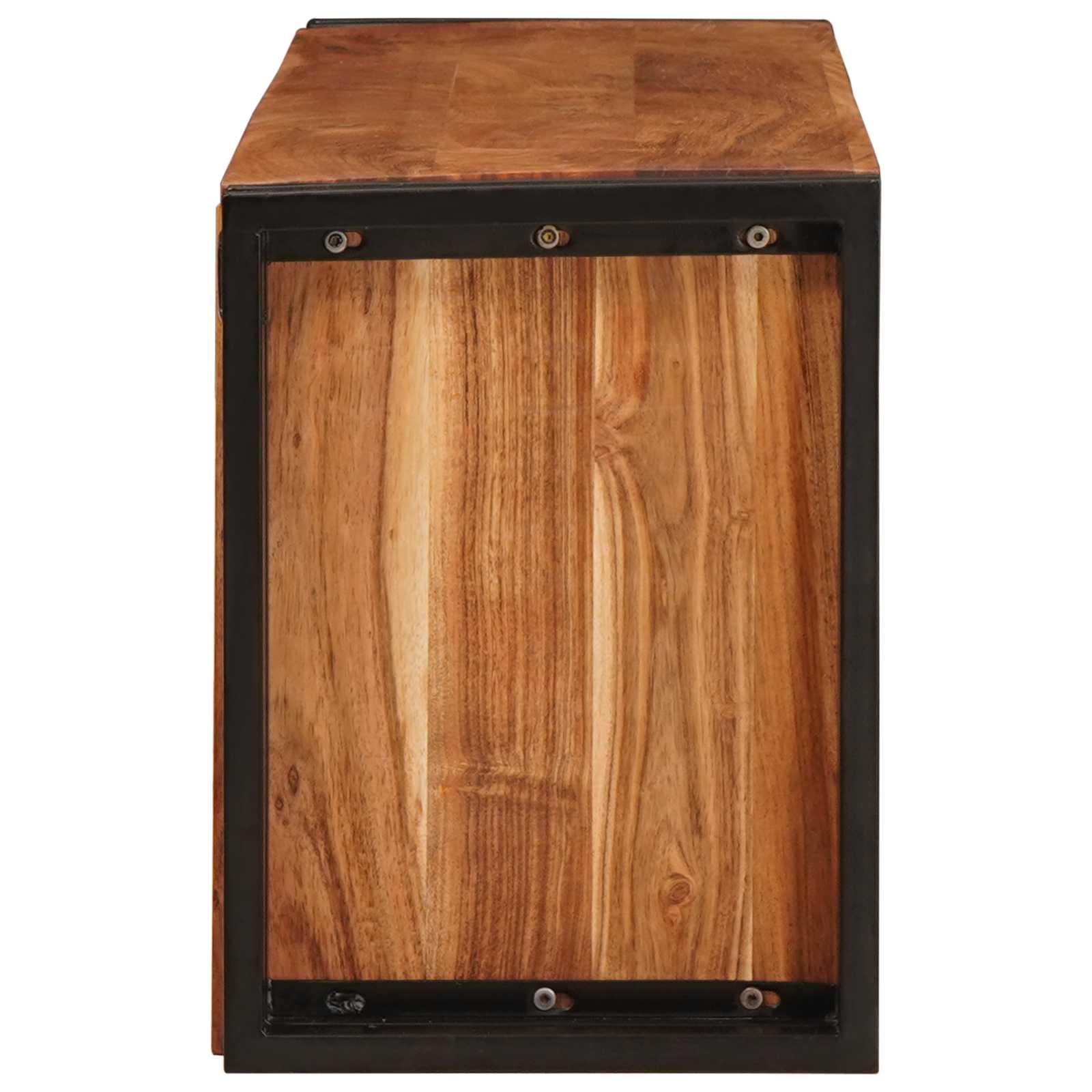 Weinregal Braun 60 x 45 x 33 cm Massives grobes Mangoholz