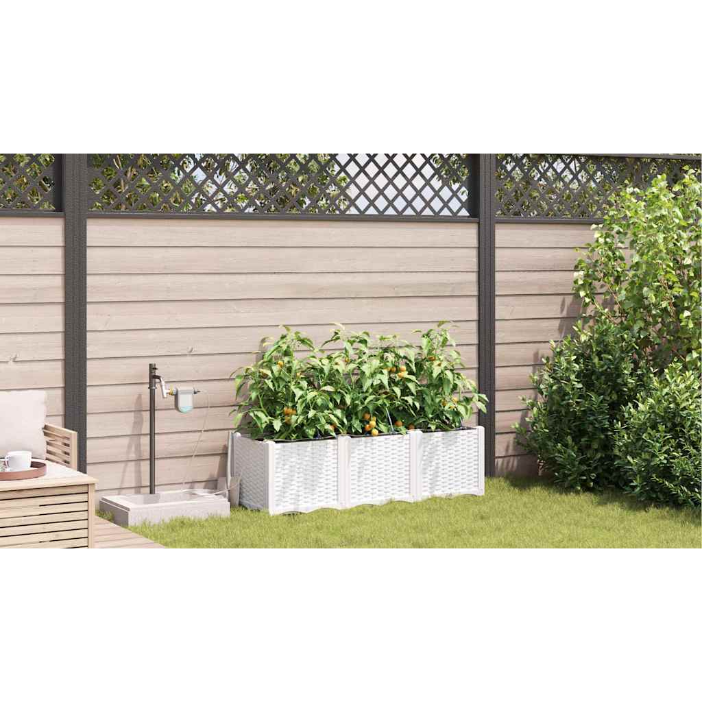 Garten-Pflanzgefäß 4 Stk. Braun 160 x 40 x 22 cm PP