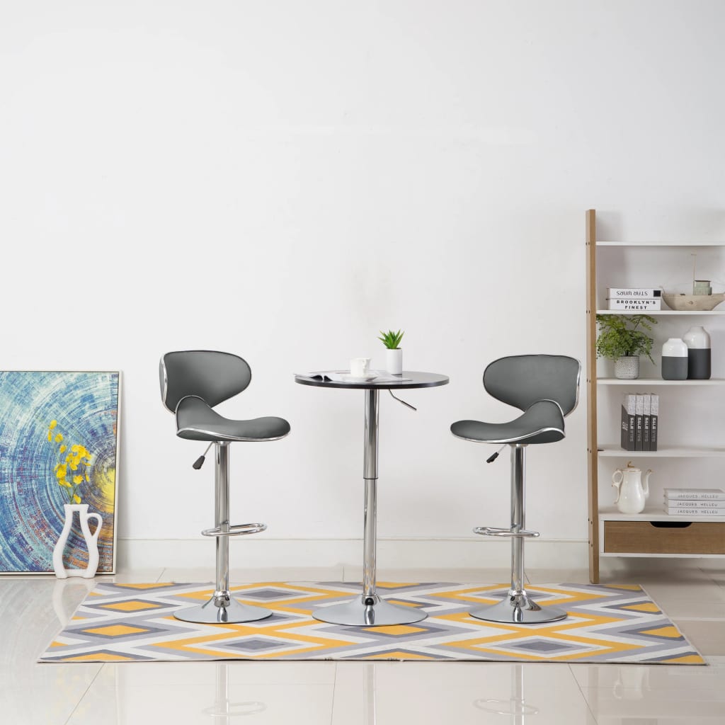 Barhocker 2 Stk. Rot Kunstleder
