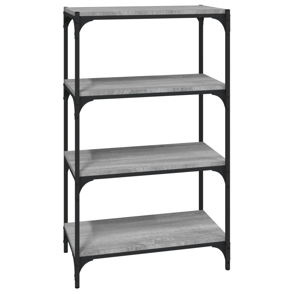 Bücherregal Schwarz 40x33x70,5 cm Holzwerkstoff und Stahl