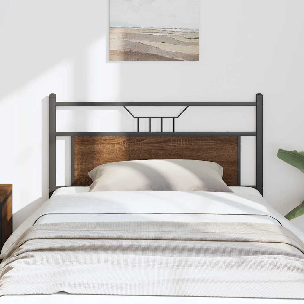 Ersatz-Kopfteil Räuchereiche 75 cm Holzwerkstoff und Stahl