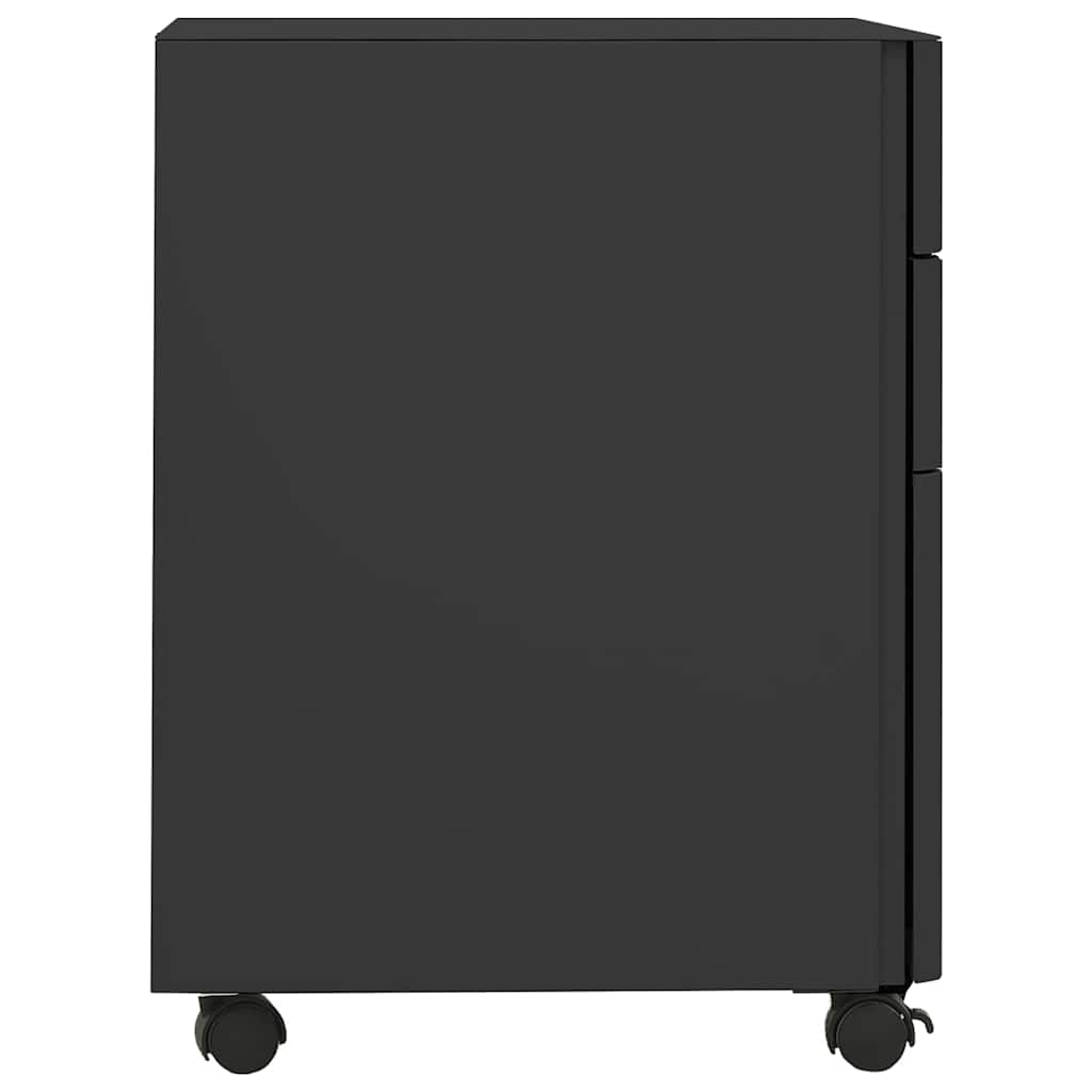 Aktenschrank mit Rollen Weiß 30x45x59 cm Stahl