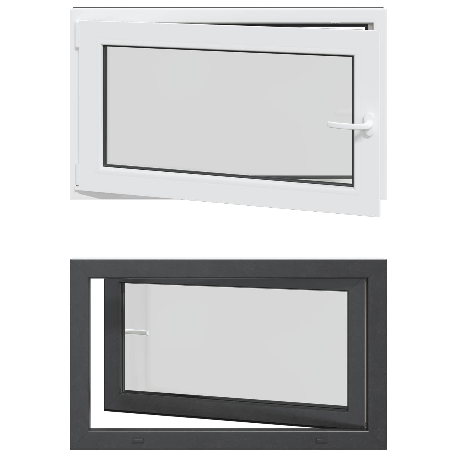 Kellerfenster RISOR 50 x 50 cm PVC und Glas Weiß