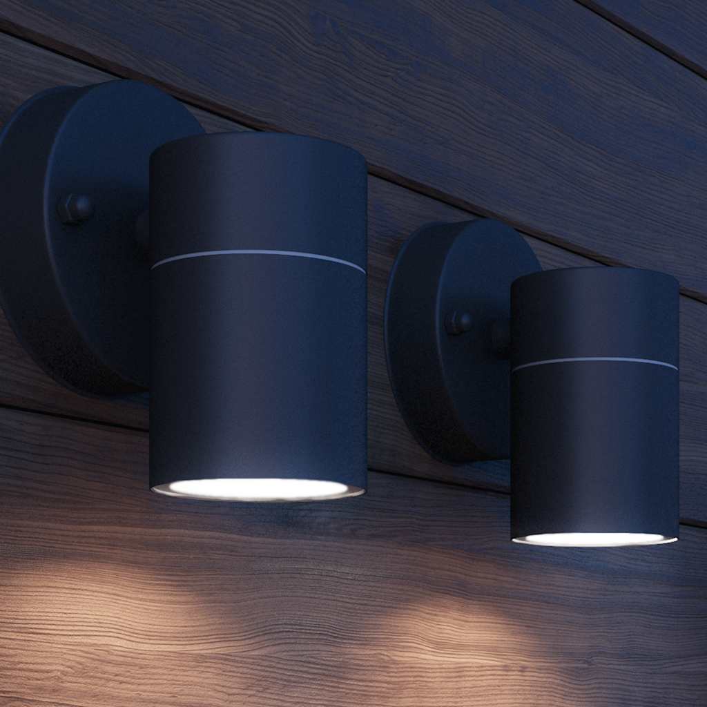 Outdoor LED-Wandleuchten 2 Stk. Edelstahl Abwärtsstrahlend