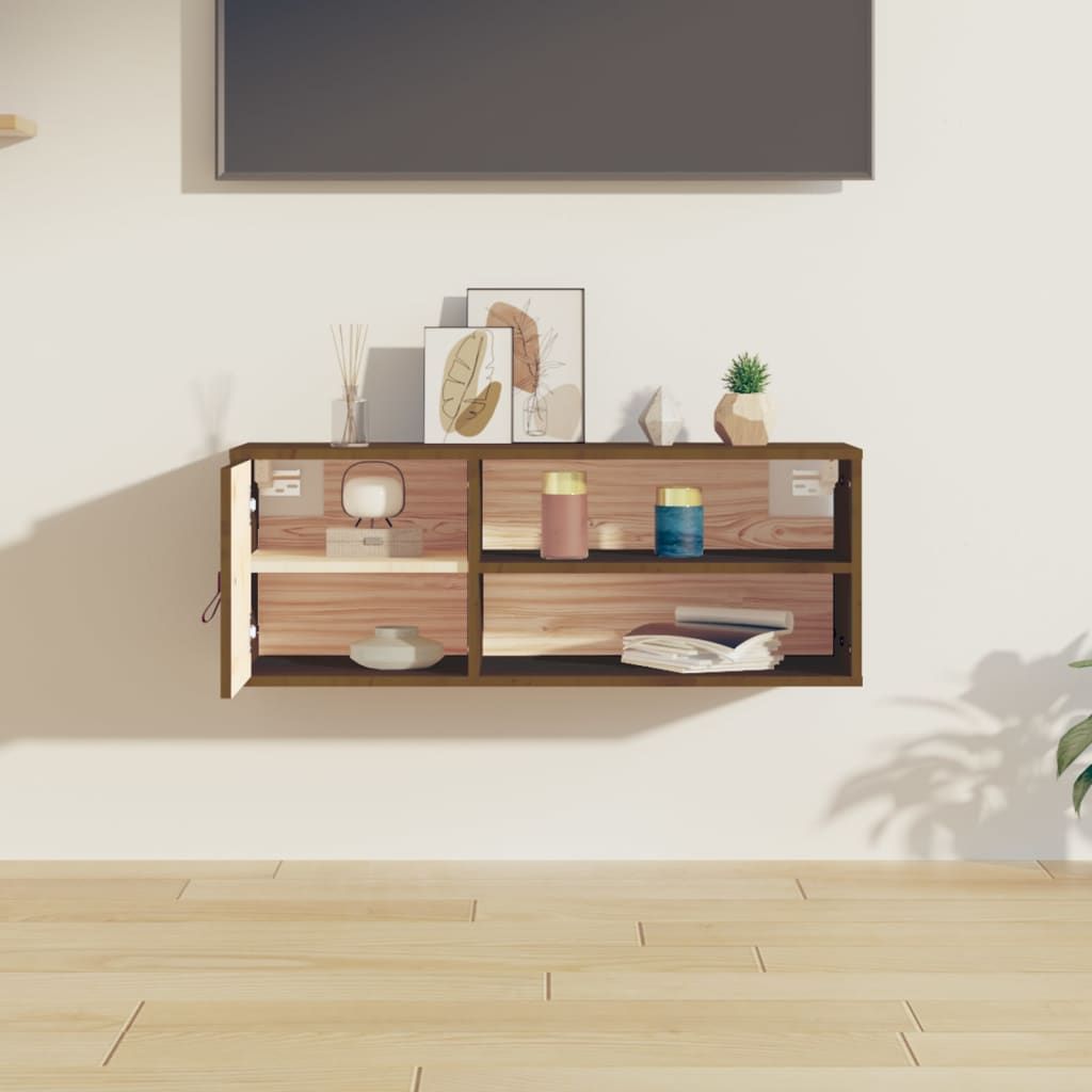 Wandschrank 80x30x30 cm Massivholz Kiefer