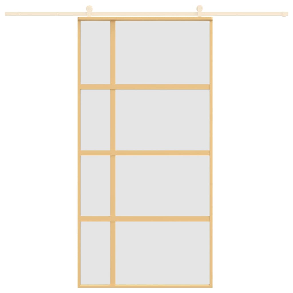 Schiebetür ESG-Glas und Aluminium 76x205 cm Schwarz