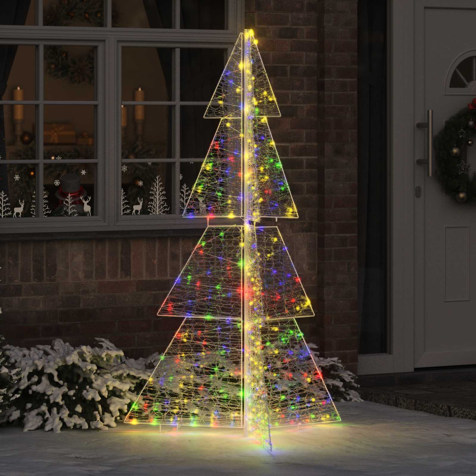 Weihnachtsbaum mit 100 LEDs Warmes Weiß 120 cm Acryl