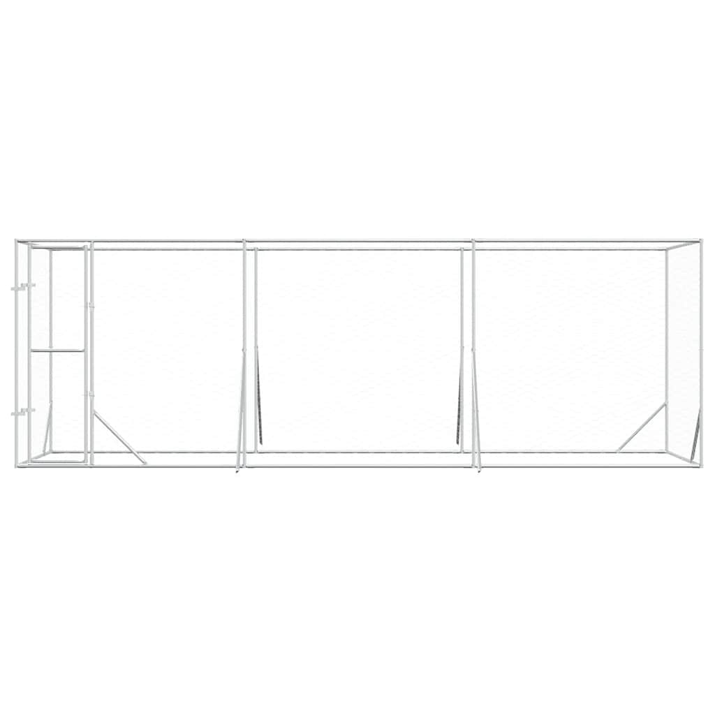 Outdoor-Hundezwinger Silbern 2x2x2 m Verzinkter Stahl