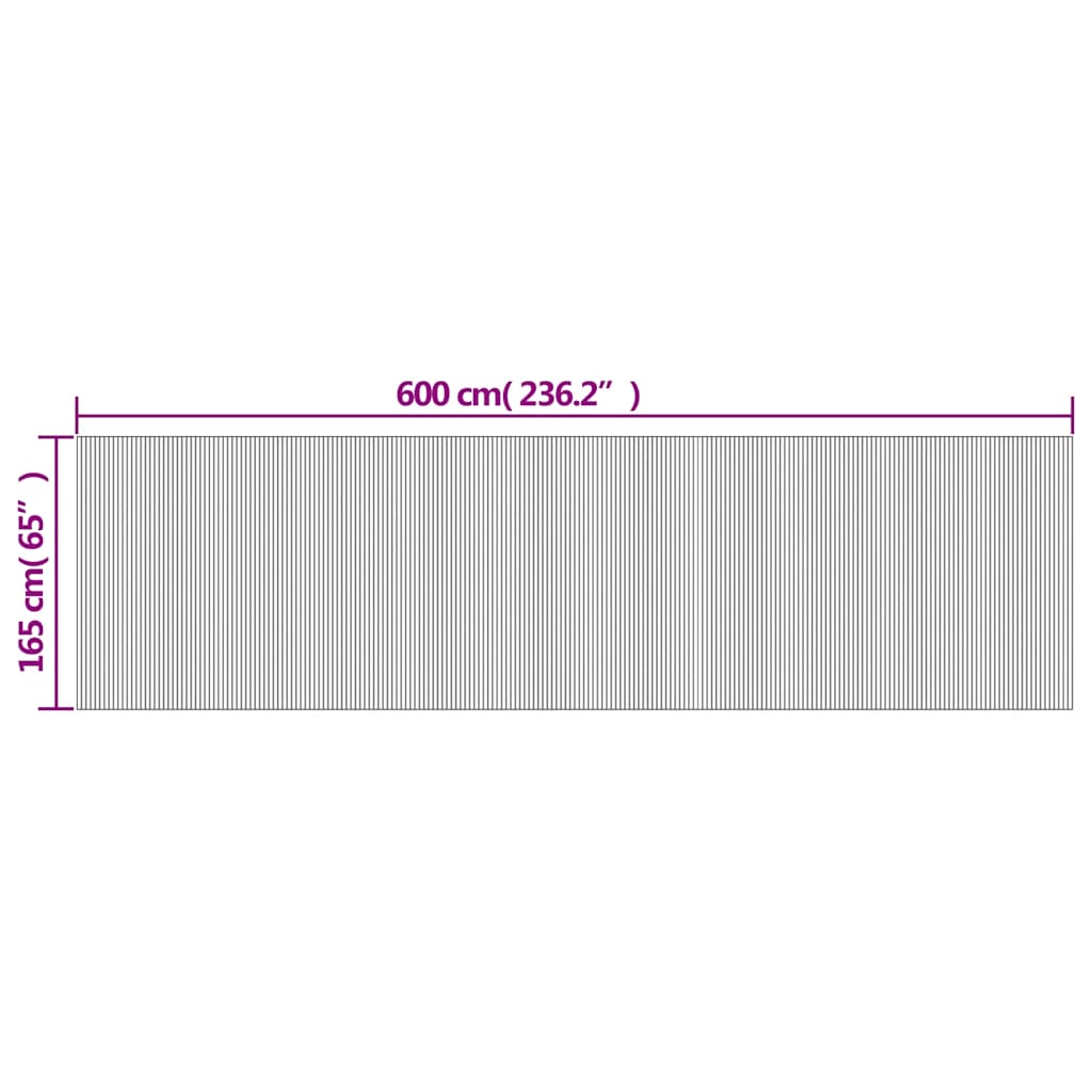 Raumteiler Bambus Natur Breite 250 cm Höhe 165 cm