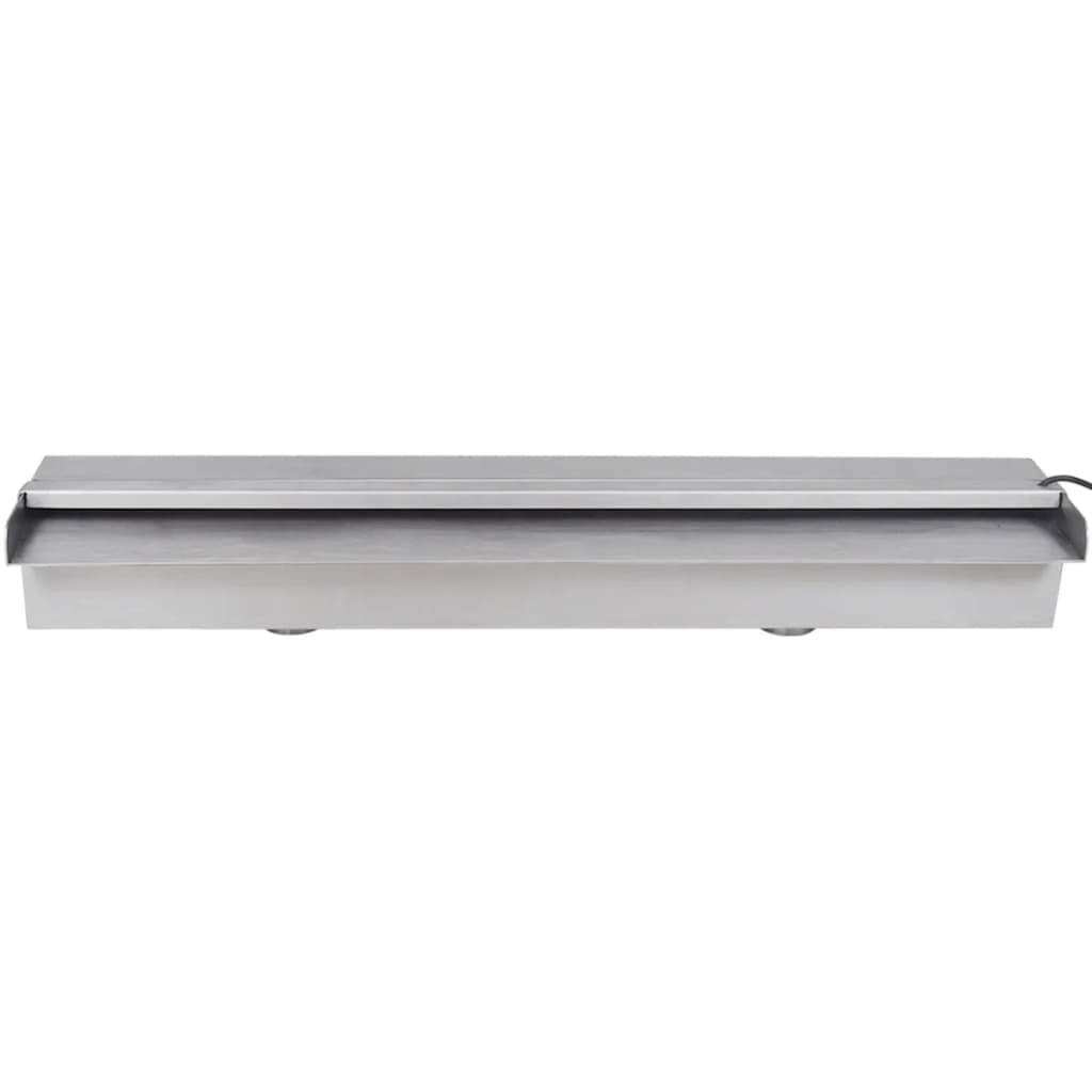 Pool-Wasserfall mit LEDs Edelstahl 110 cm