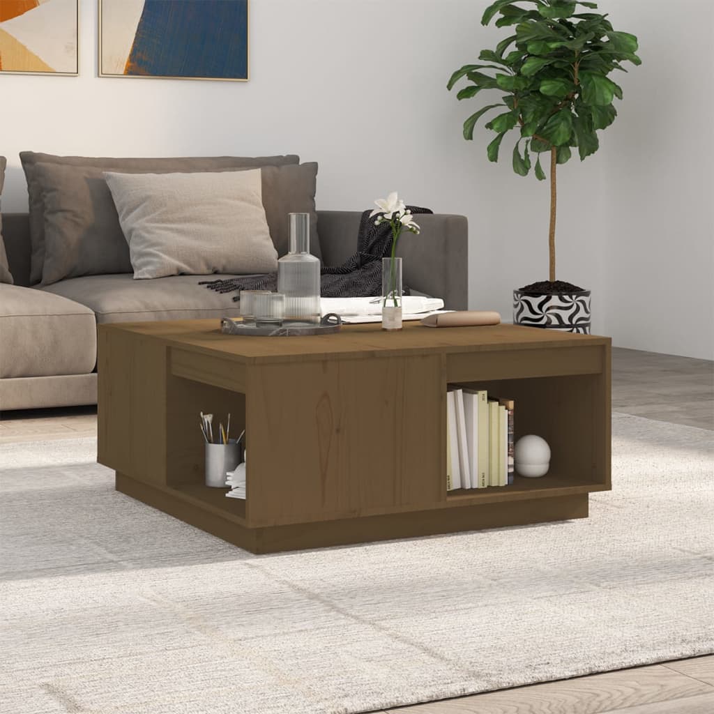Couchtisch 100x101x40,5 cm Massivholz Kiefer