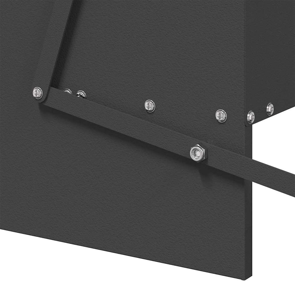 Hühnertretfeeder Schwarz 48,5 x 39,5 x 19 cm