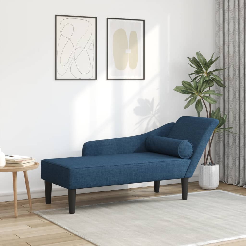 Chaiselongue mit Kissen Weinrot Stoff
